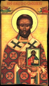 st augustine with icon